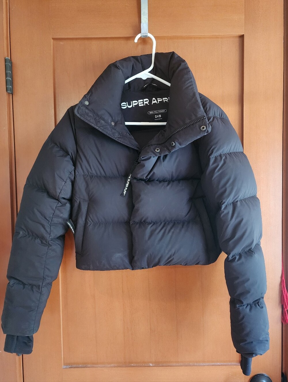 ARITZIA Super Apres Puff Women's Black Cropped Puffer Jacket Xs